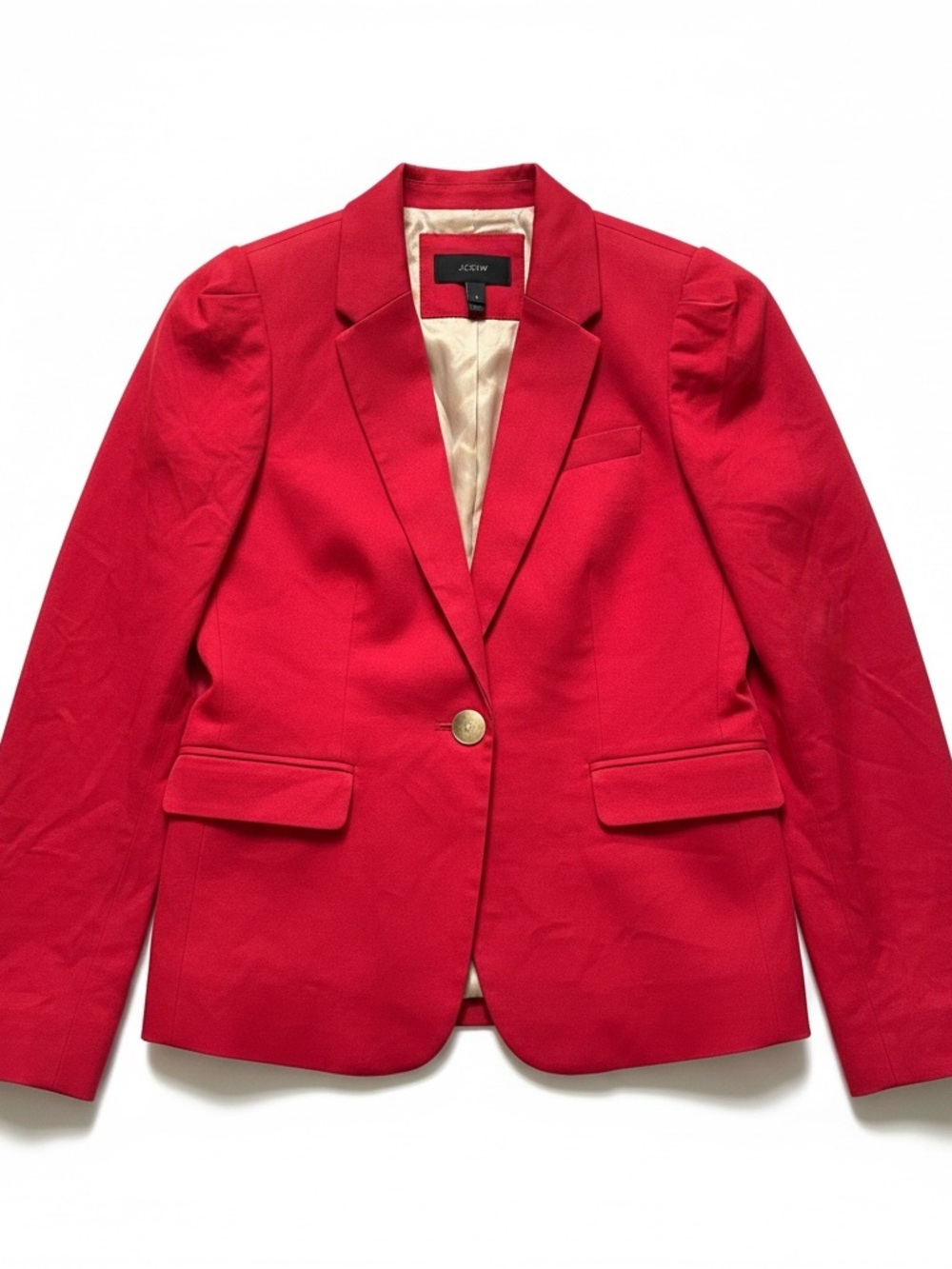 J. Crew Red Single-Button Tailored Blazer